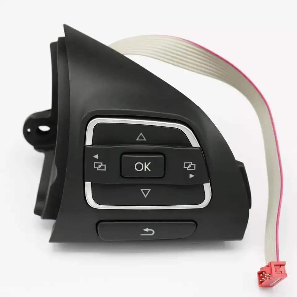 Interior Steering Wheel Control Button Compatible for VW Golf 6 GTI MK6 Jetta Tiguan Replaces OE# 5C0959538 5C0959538B (Right Side)