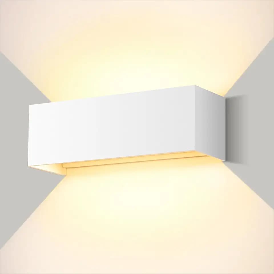ledmo 30W LED Wandleuchten Innen/Außen 3000K Warmweiß lampe 3000LM（weiß）