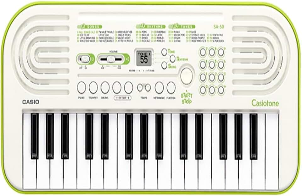 Casio SA-50 Mini-Keyboard mit 32 Mini-Tasten,weiß