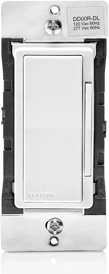 Leviton Decora Smart Dimmer Switch Companion for Multi-Location Dimming (Not for Stand-Alone use), 120/277VAC, 60Hz, DD00R-DLZ, White, Ivory, Light Almond