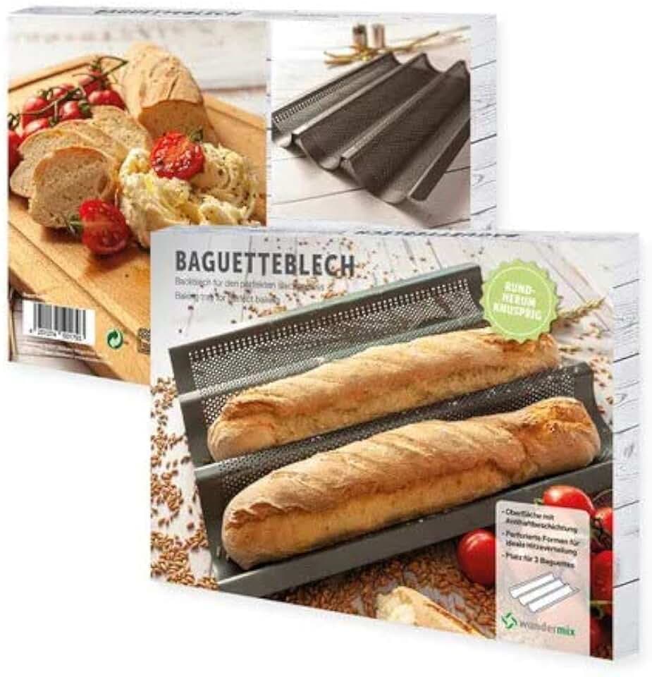 Wundermix - Baguette Blech mit Antihaftbeschichtung, für 3 Baguettes