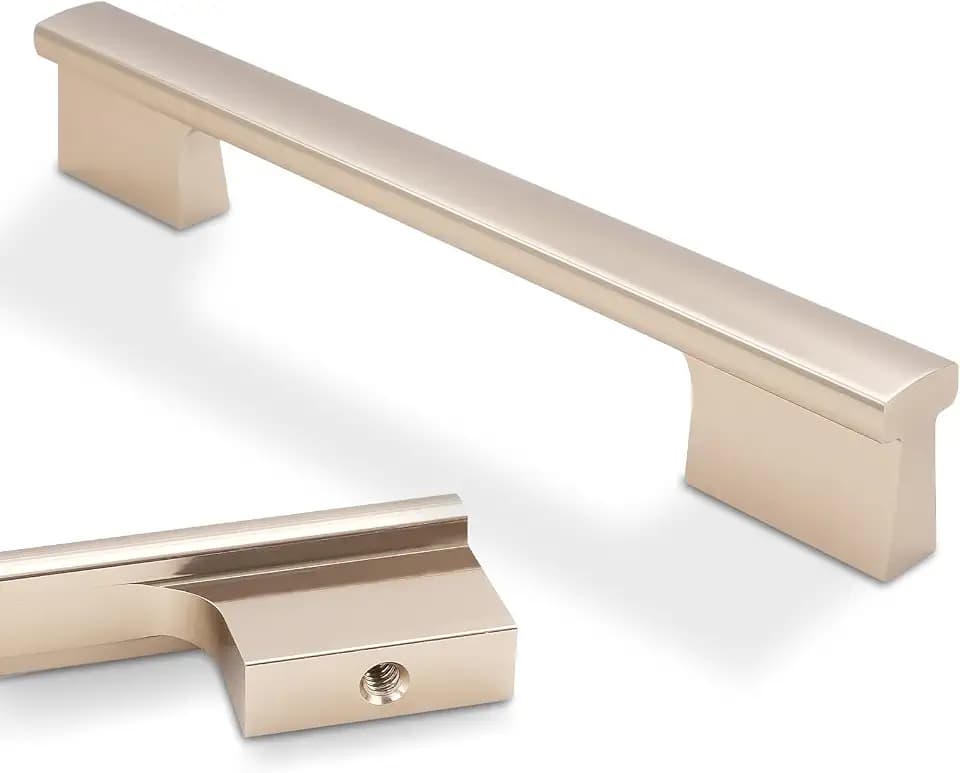 10 Pack Champagne Bronze Pulls 5 Inch(128mm) Hole Centers Kitchen Cabinet Handles Champagne Drawer Pulls Cabinet Hardware