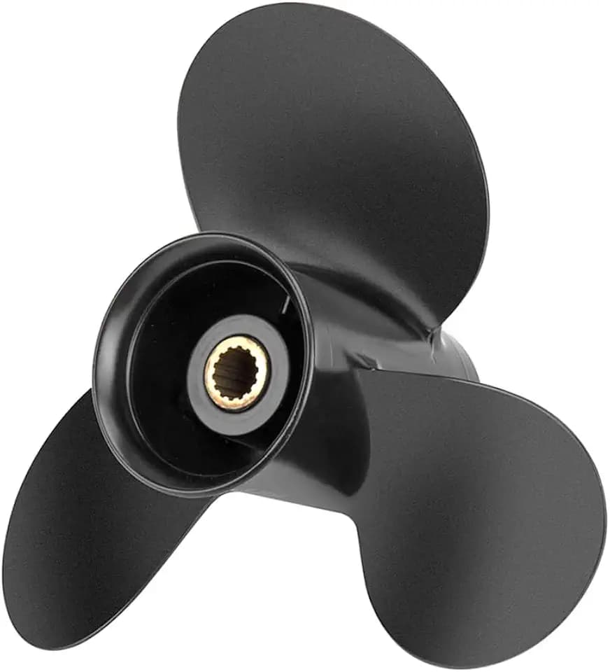 9.5 x 8 Aluminum Outboard Boat Propeller for Tohatsu & Mercury Engines 9.9-20HP, 14 Spline Tooth, 3BAB64516-1, Compatible with Tohatsu & Mercury 9.9HP 12HP 15HP 18HP 20HP, RH