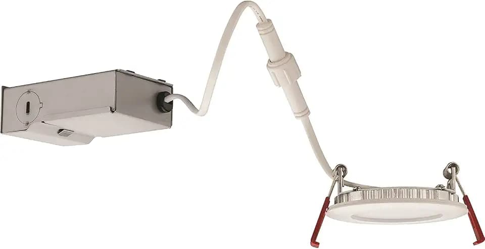 Lithonia Lighting WF3 LED 30K MW M6 Ultra Thin 3" Dimmable LED Recessed Wafer Ceiling Light, 3000K, White