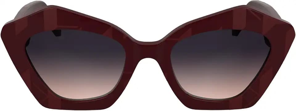 KARL LAGERFELD Women's Sunglasses KL6199S - Burgundy with Gradient Purple/Rose Lens