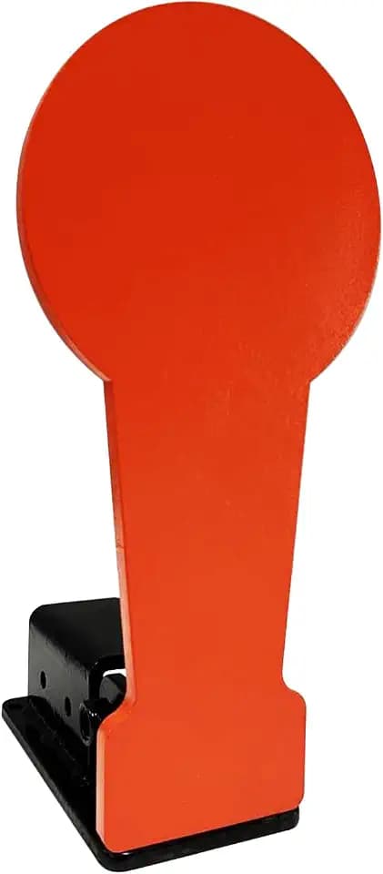 Atflbox 3/8" AR500 12.8'' Classic Popper Steel Shooting Target, 6'' Plate Auto Reset Target for Shooting Range, Suitable for Pistol, Rifle, Handgun, Shotgun, Rimfire