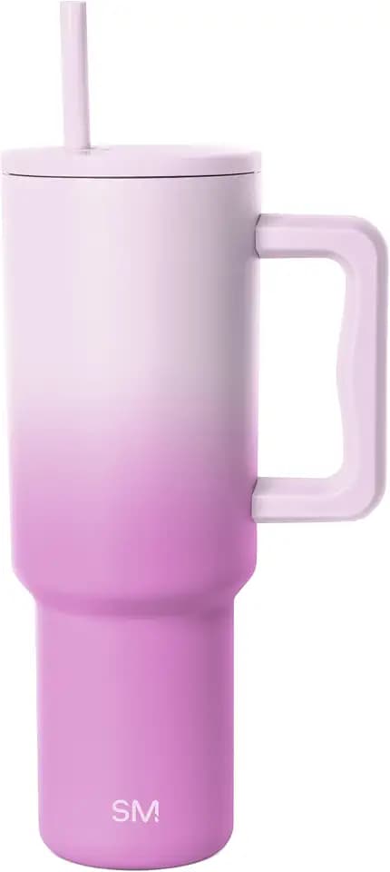 Simple Modern Tumbler with Handle and Straw | 40oz | Ombré