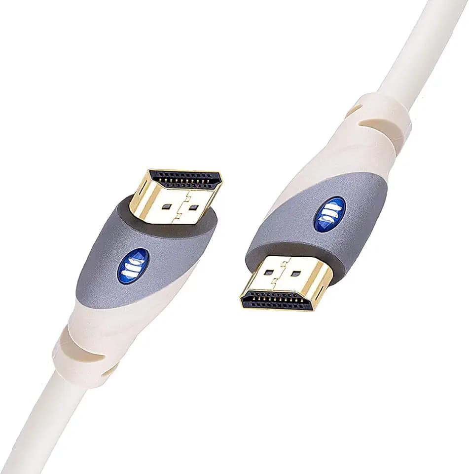 Monster HDMI Cable 4k Ultra HD with Ethernet - Corrosion-Resistant 24k Rose Gold Contacts and V-Grip Connection - HDMI Cable for PS3 and Computer Monitor - 6 FT