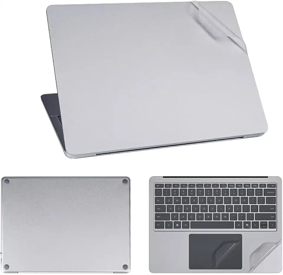 IMMOENUC Skin Sticker for Microsoft Surface Laptop (2025) 13 inch Laptop Full Body ADC Three Sided Wrap Anti-Scratch Vinyl Decal Protective Cover (Frosted Transparent)