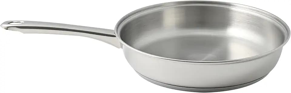 Artame ART90526 Nordico Bratpfanne Ø 26 cm, dreifacher Boden, hitzebeständiger Griff, glatter Boden, für alle Herdarten einschließlich Induktion, alle Edelstahl