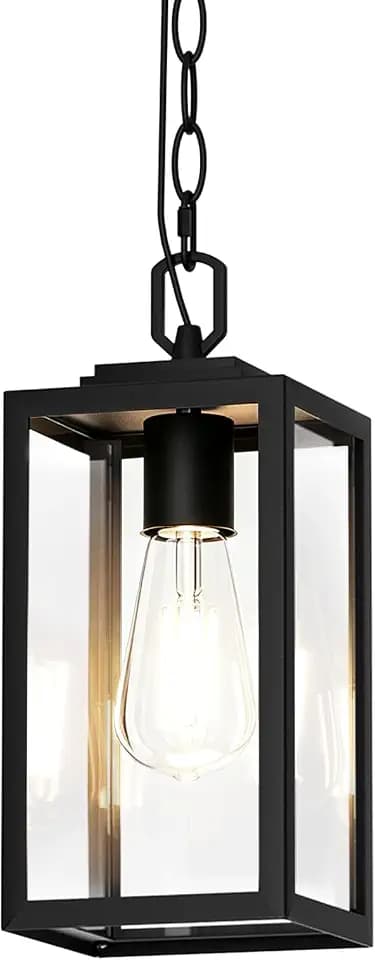 Modern Outdoor Pendant Light for Porch, Exterior Hanging Lantern