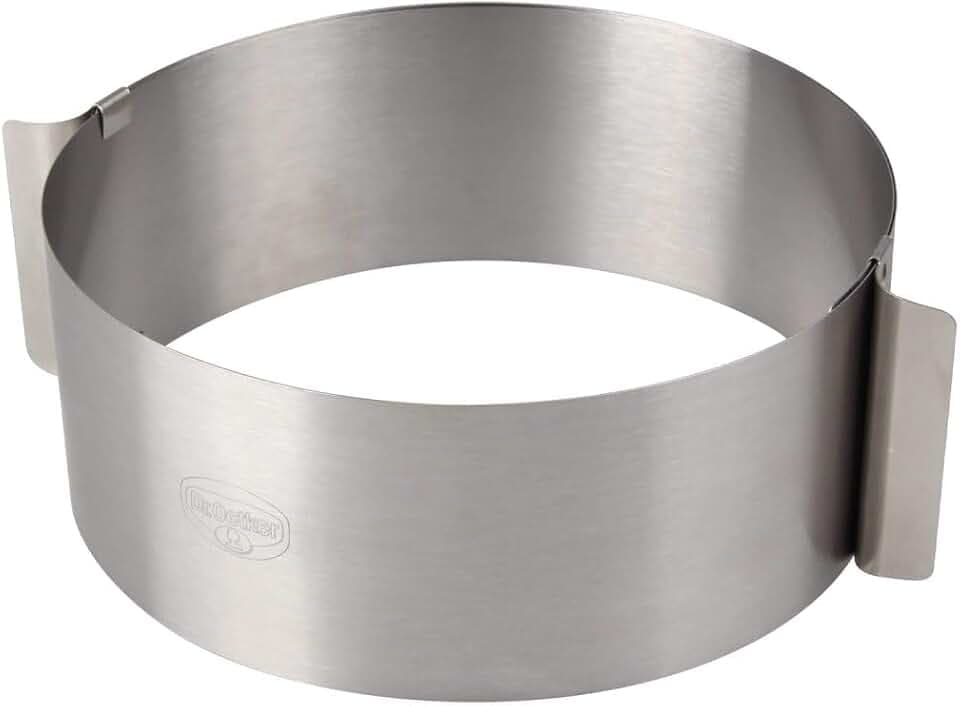 Dr. Oetker 1919 Tortenring Ø16- Ø30cm, flexibel verstellbar, perfekt geeignet für Schichttorten, mit zwei Griffen zum Ziehen, (Farbe: silber), Menge: 1 Stück