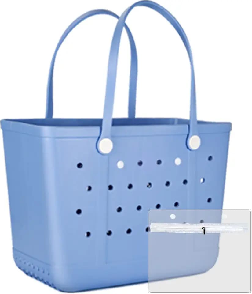 Rubber Beach Tote Bag, Extra Large Beach Bag for Women, EVA Beach Bag Waterproof Sandproof