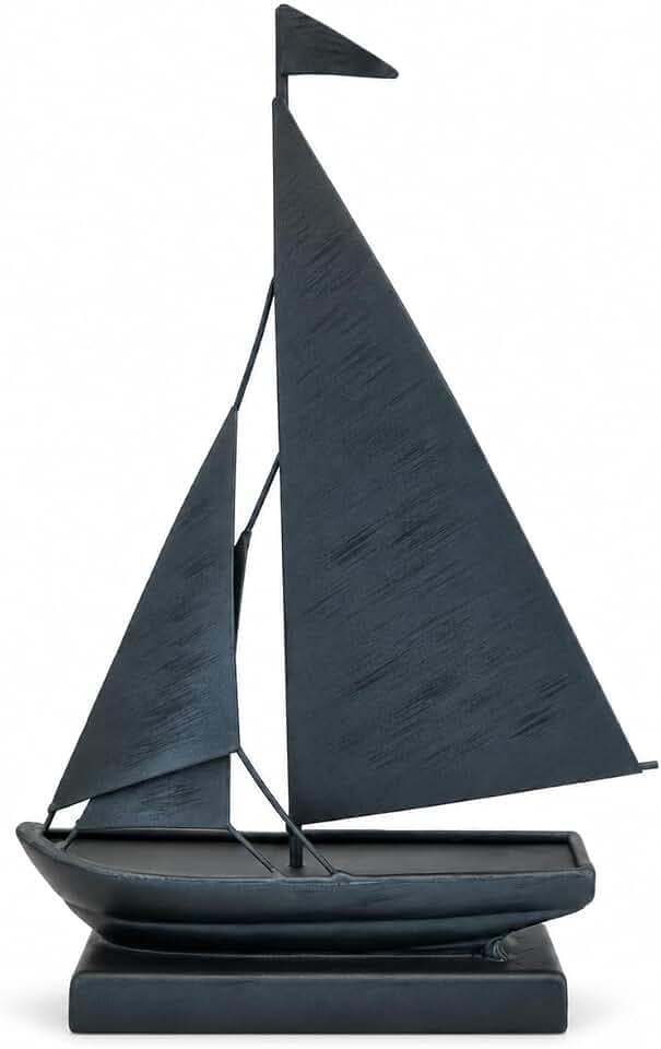 Nautical Coastal Statue Sailboat Ship Model Living Room Decor