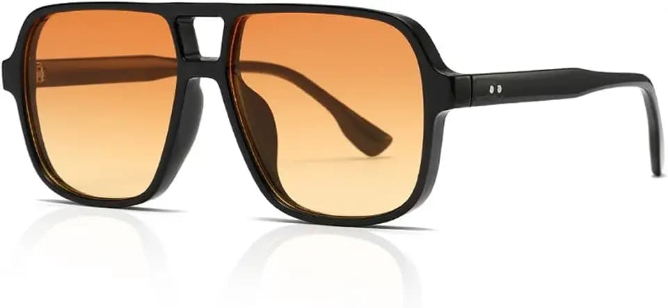 Vintage Sonnenbrille für Damen Herren 70er Klassische Groß Quadratische Sonnenbrille UV400 Schutz