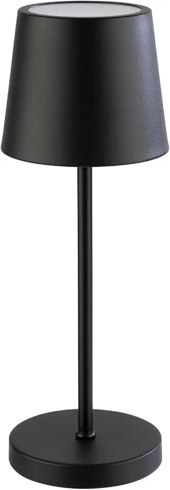 APS 17026 "MERLE MINI Kabellose USB-C Tischleuchte, Fartemperatur und Helligkeit einstellbar, spritzwasssergeschützt IP 54, inkl. Dockinstation und Fernbedienung, schwarz