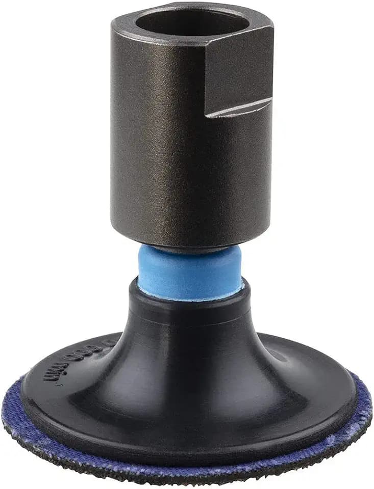 wolfcraft Schleifteller-Set für Winkelschleifer 5607000 Schleifteller 50 mm mit drei Schleifscheiben Korn 40, 80, 120 Schwarz