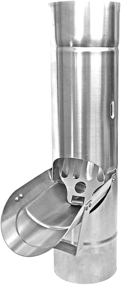 SAREI Regenrohrklappe Verzinkt DN 100 Regenwasserklappe mit Sieb Dichtheit und effizienter Betrieb des Rinnensystems für Dachrinnengröße, Aluminium, Nennweite 100