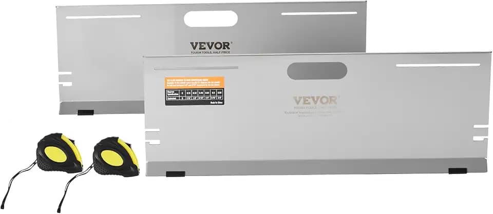VEVOR Wheel Alignment Tool, 2-Pack Alignment Tool Toe Plates, Stainless Steel Toe Angle Measurement Tool Plate, 4 Alignment Rods and Magnetic Slots, Includes Measuring Tapes & Conversion Chart