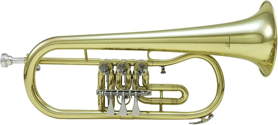 DIMAVERY FH-310D B-Flügelhorn Drehventil | Konzert-B-Flügelhorn mit Drehventilen