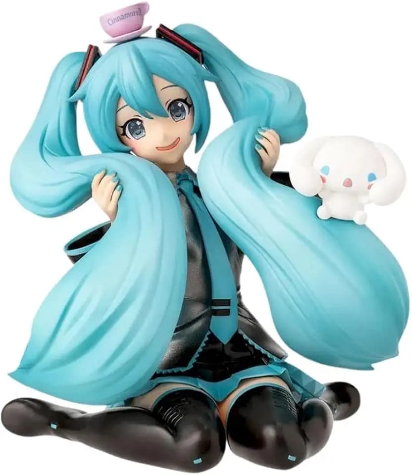 Thunder Tech Hatsune Miku × Cinnamoroll Chokonose Premium Figure Mofutto Ver. – Anime Collaboration Collectible Statue