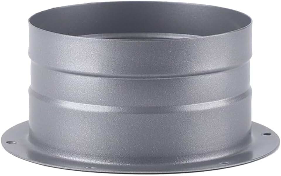 Verbinder Lüftungsrohr Rundkanal Rohr Anschlussflansch - 125mm Lüftungsanlage Kanal Verbindungsstück aus Metall Wandflansch Montage Rundrohr für Lüftungssysteme (Modell B / 125mm)
