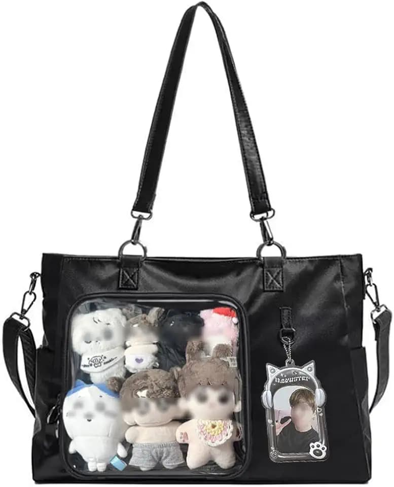 Ita Bag with Insert Kpop Plushies Tote Bag Kawaii Anime Pin Display Crossbody Shoulder Messenger Bag