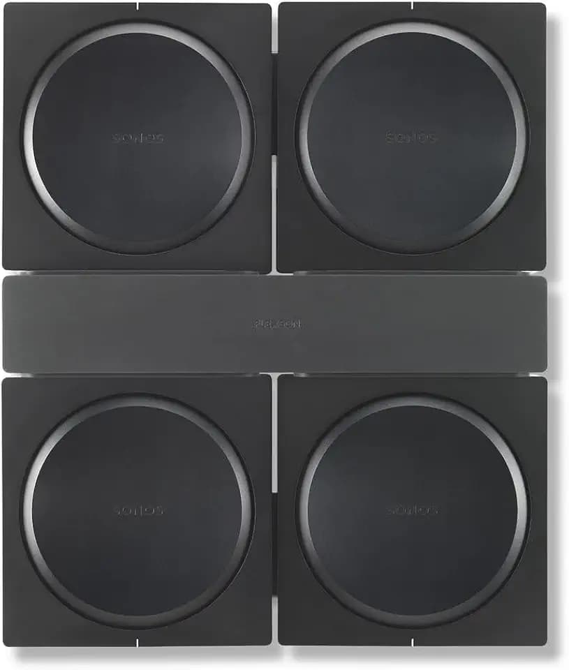 FLEXSON Wall Mount for 4 SONOS AMPS (Black)