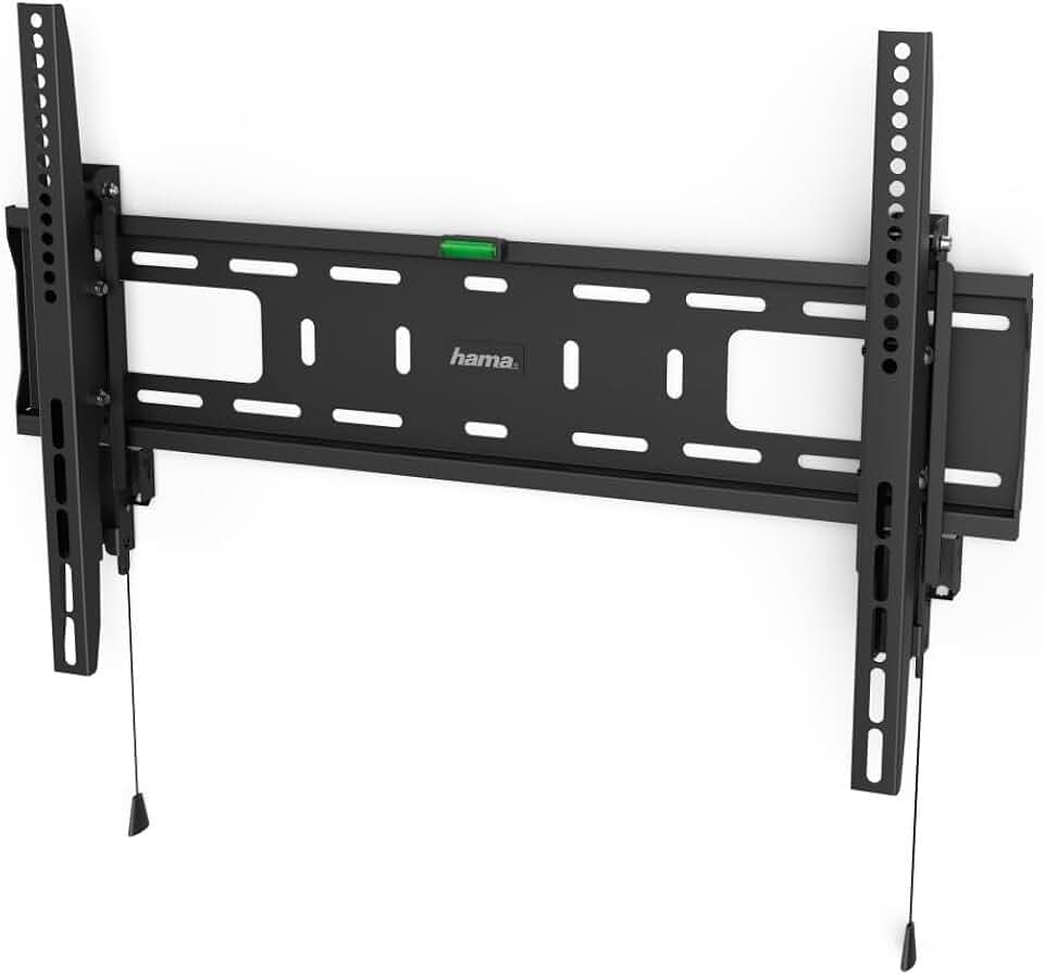 Hama TV Wandhalterung, starr, mit Diebstahlschutz (TV Wandhalterung 37-90 Zoll, VESA 100x100 bis VESA 600x400, bis 50kg, ideal für den öffentlichen Raum, mit Fischer-Dübeln) schwarz