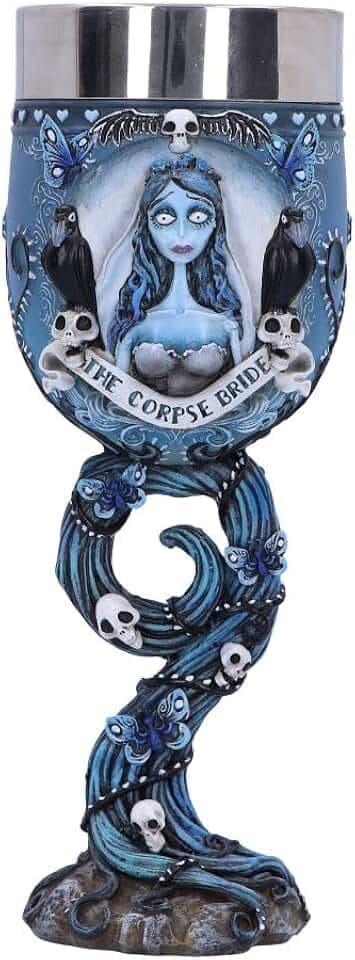 Nemesis Now Corpse Bride Emily Goblet, Officially Licensed Tim Burton Collectible, Gothic Decor, 20.6cm