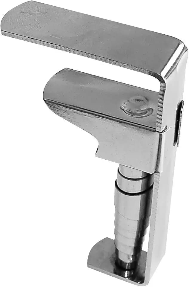 Fackelmann Tischtuchklammern TECNO, Tischdeckenklemmen aus Edelstahl, Tischdeckenhalter mit Feder, 15 x 1 x 9.7 cm, 4 Stück ( Silber)