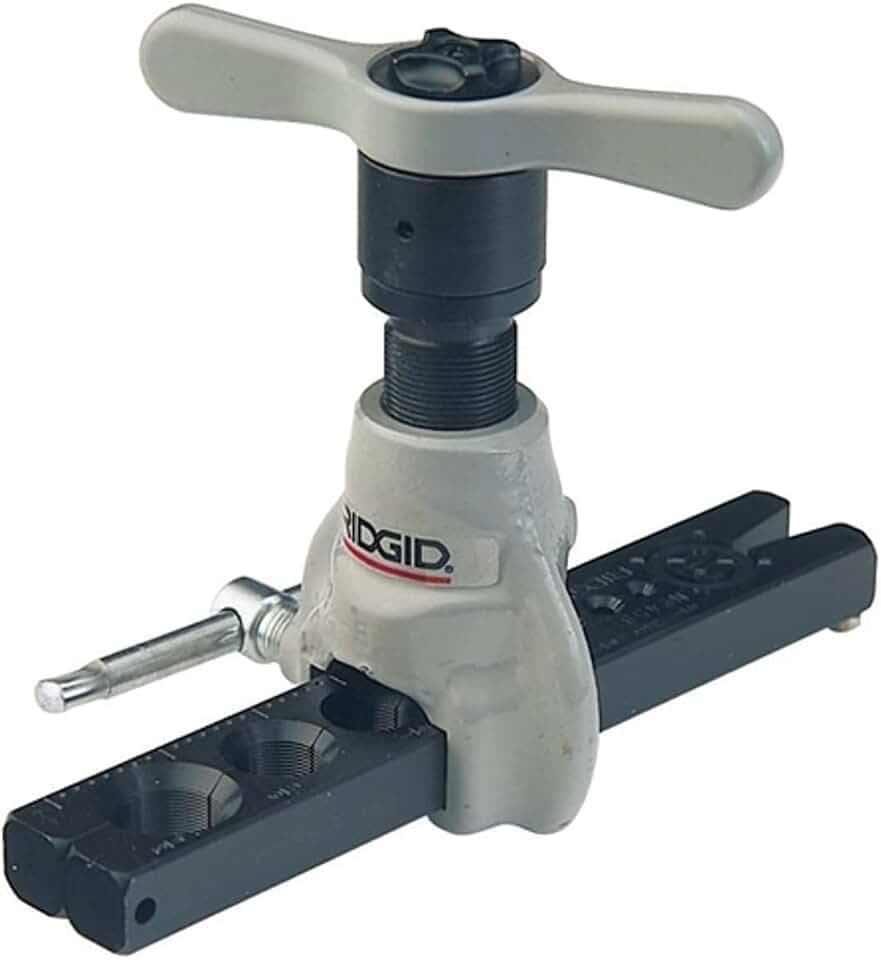RIDGID 83037 Präzisions-Ratschen-Bördelgerät, 45° SAE Bördel für 1/8-Zoll- bis 3/4-Zoll-Rohre
