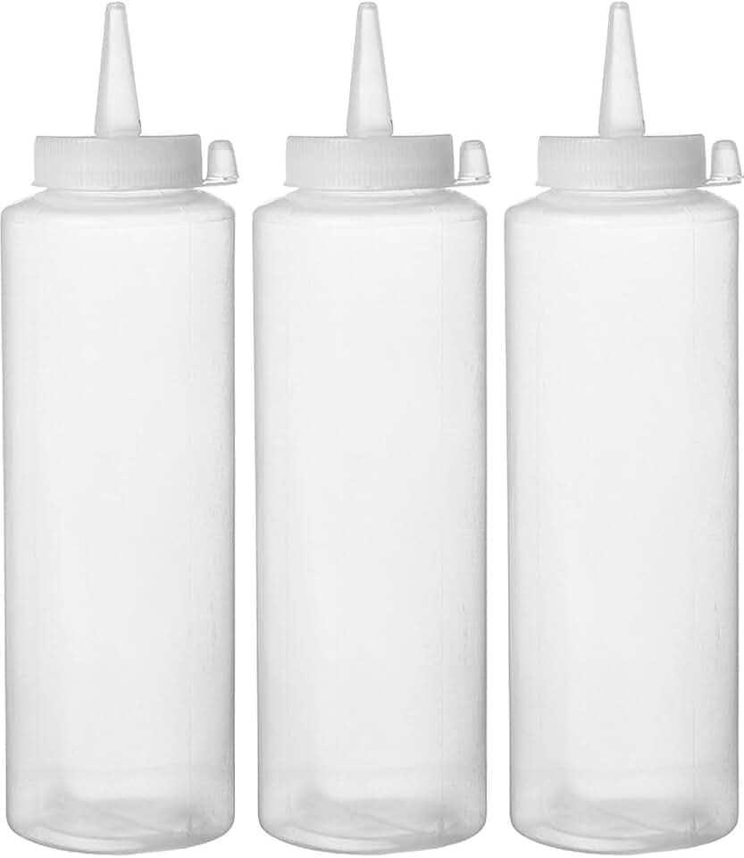 HENDI Spenderflasche, 3 Stück, 200ml, LDPE, PP, Transparent