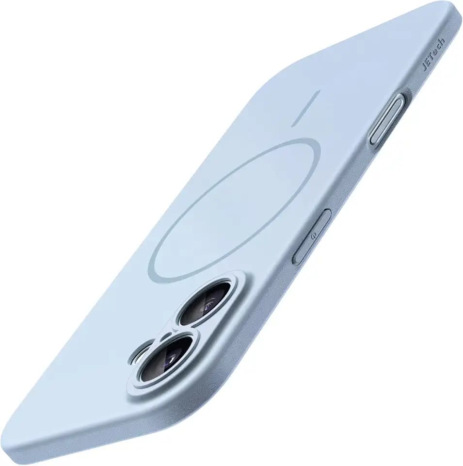JETech Magnetic Slim Case for iPhone 17, Mist Blue
