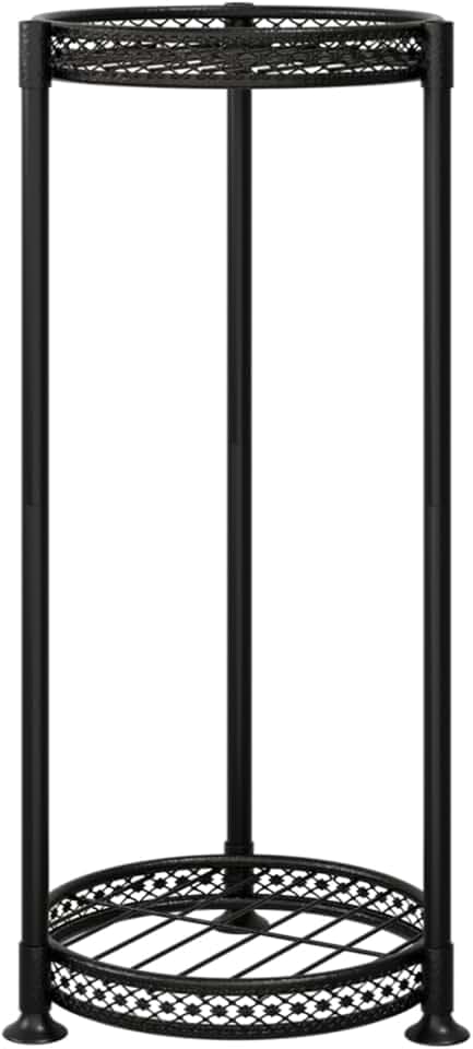 Bamworld Blumenständer Hoch Schwarz – Pflanzenständer aus Metall für Balkon & Wohnzimmer – Elegantes Blumenregal für Innen & Außen – Dekoratives Eckregal – Blumentreppe mit Stabiler Struktur