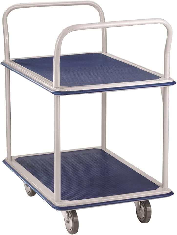 Wonday Manutention Trolley 250 kg Tragkraft 725 x 465 mm, Hellgrau/Blau