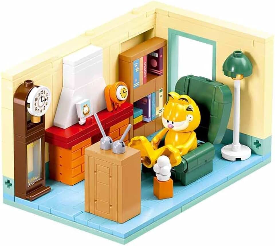 Sluban Garfield – Wohnzimmer, Bauspiel, 219 Teile, inkl. Figur, für Kinder von 6 bis 12 Jahren