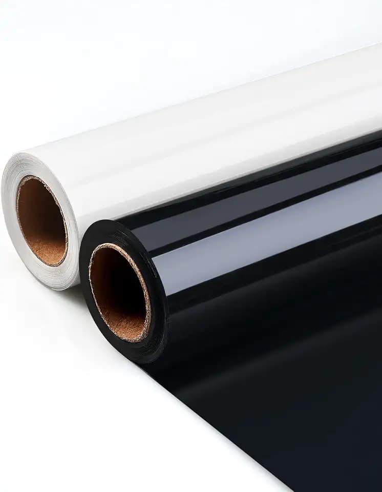 Cieex Transferfolie für Textilien 30.5cm x 300cm Weiß & Schwarz