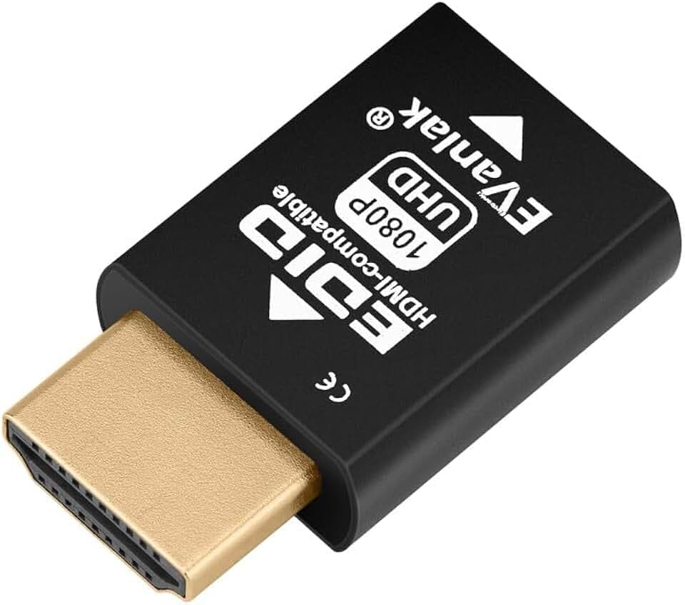 EDID Mini HDMI Emulator - 1920 x 1080 @ 59Hz | Kompaktes Design | Unterstützt HDMI Switches, Extender, AV Receiver, Video Splitter