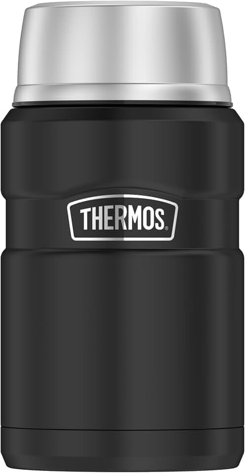 Thermos STAINLESS KING Thermobehälter 0,71 l, 14h heiß, charcoal black mat