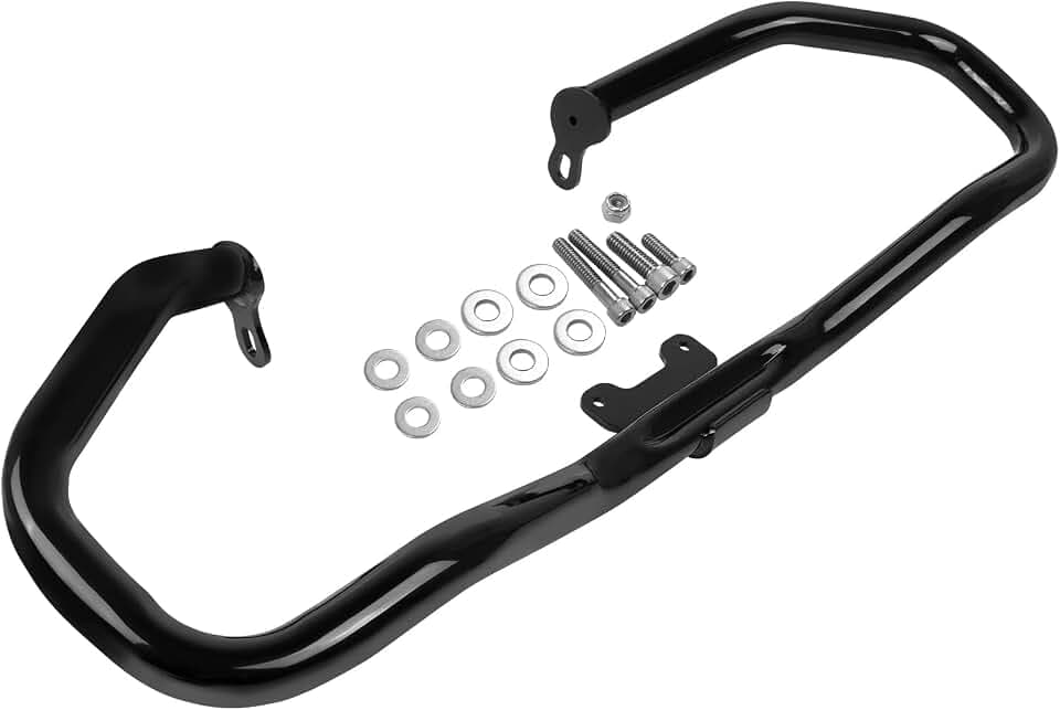 Highway Crash Bar Engine Guard Protector Compatible with Harley Davidson Touring Street Glide Road King Electra Glide CVO 2014-Later (Black)