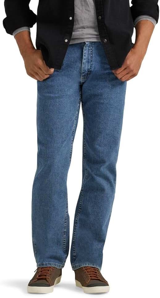 Wrangler - Jeans Herren - Regular Straight Fit - Authentics - Dunkel Stonewash