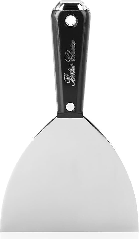 Bates Choice 5-Inch Carbon Steel Flexible Putty Knife, Metal Scraper, Drywall Spackle Knife, Paint Scraper Tool, Wall Scraper, Metal Putty Knife, Drywall Putty Knife