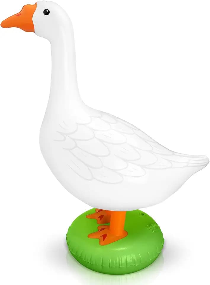 Leyndo 2 Pack Silly Goose Inflatable Decor 26 Inch PVC Large One Goose Balloons for Classroom Birthday Baby Showers Farm Themed Party Photo Props Lawn Decor