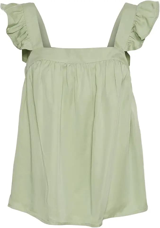 VERO MODA Damen Vmharper Sl Frill Short Top