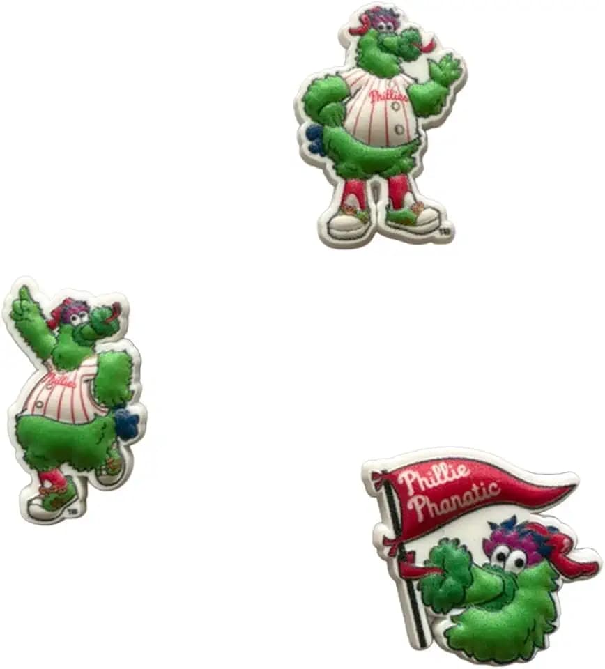 FOCO Choose Your Baseball Team 3 Pack Shoe Decoration Charms Officially Licensed Clip On Footwear Accessories Great Gift for Fans