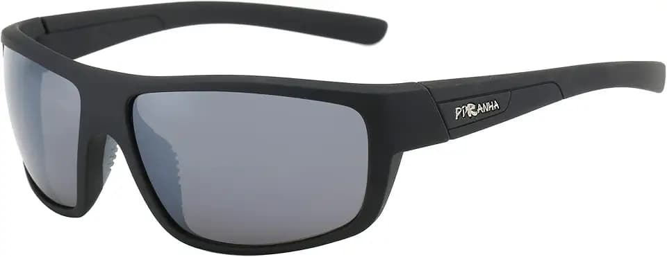 Piranha Eyewear Peak Black Sport Sunglasses with Smoke Lens and Full Frame