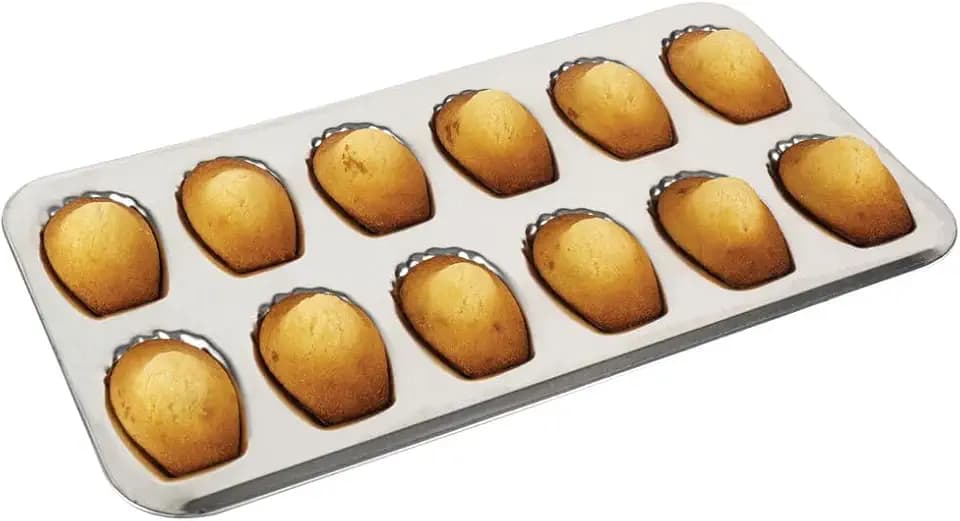 Gobel 164710 Backform für 12 Madeleines, aus Eisen, Weiß