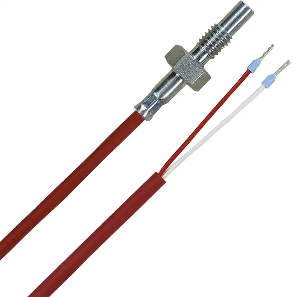 iOVEO 015EF02202 - PT1000 - M6 - Einschraubfühler/Temperaturfühler PT1000, M6 Gewinde mit 2 Meter Silikon-Anschlussleitung