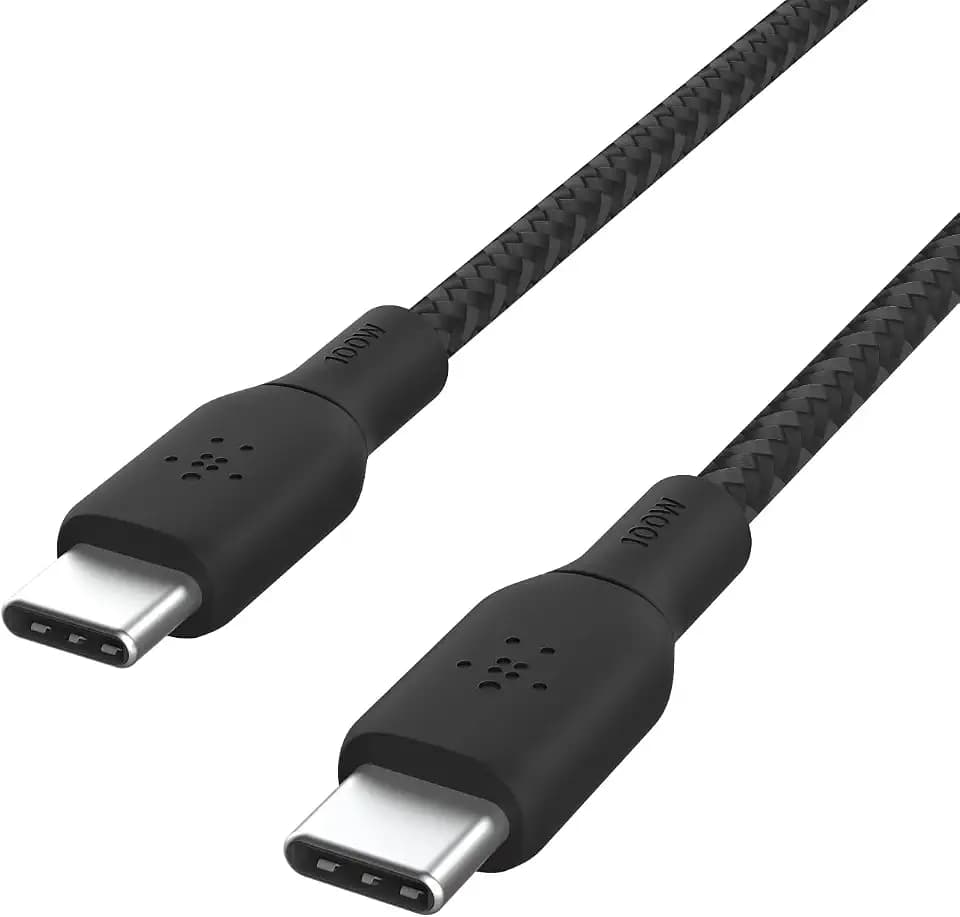 Belkin USB C to USB C 100W Braided Cable 9.9ft Fast iPhone Charger Cord